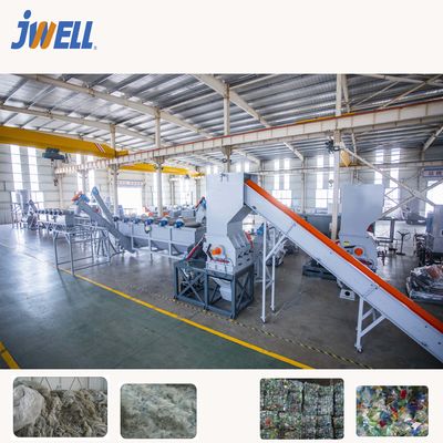 Plastik Atık Geri Dönüşüm Makinaları CE 1000kg / H PET Şişeler Kırma Çamaşır Makinesi