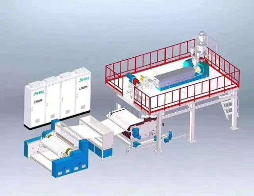 2400mm 3200mm Yüz Maskesi Malzeme Üretim Hattı PP Meltblown Nonwoven Kumaş Yapma Makinesi