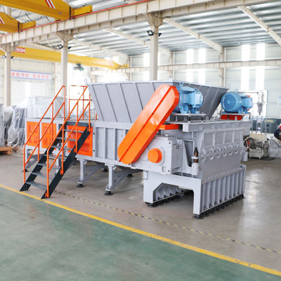 1000kg / H PS Tek Şaftlı Parçalayıcı Plastik Atık Geri Dönüşüm Makinaları