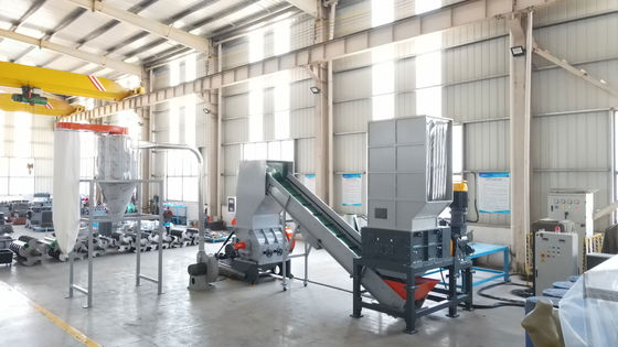 HDPE Mavi Davul Köpüklü Konteyner Dört Mil Eksenli Plastik Geri Dönüşüm Parçalayıcı