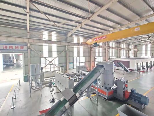 LDPE BOPP Plastik Film Geri Dönüşüm Üç Makine Entegre Peletleme Hattı
